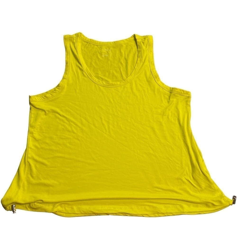 Cycle House Neon Green Workout Tank Top Cinched Waist Size Large